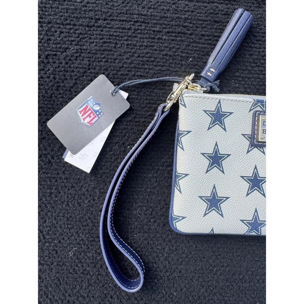 Dooney & Bourke NFL Dallas Cowboys Slim Wristlet Wallet NWT Gray Blue